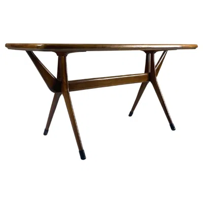 Pre-owned Cassina Italian Avantgarde Walnut Coffee Table, Attributed To Cesare Lacca For  In Brown