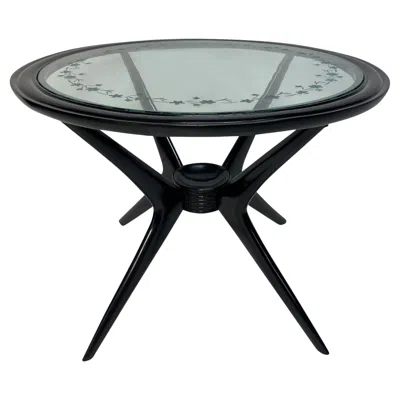Pre-owned Cassina Italian Circular Occasional Table By  In Brown