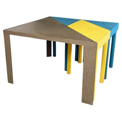 Pre-owned Cassina Italian Modern Tangram Modular Table By Massimo Morozzi For , 1990s In Brown