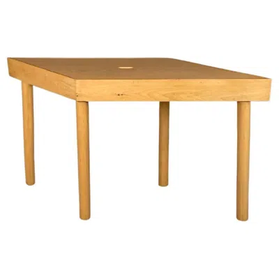 Pre-owned Cassina Italian Modern Wooden Trapezoidal Table Tangram By Morozzi For , 1990 In Brown