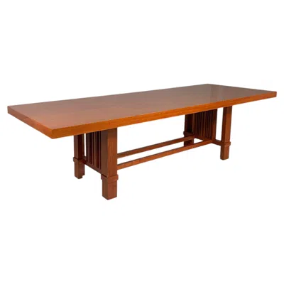 Pre-owned Cassina Italian Wood Dining Table 608 Taliesin 2 By Wright For , 1980s In Brown