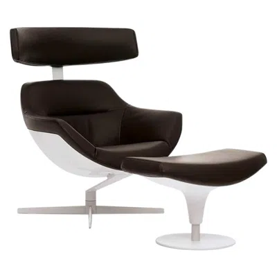Pre-owned Cassina Jean Marie Massaud 'auckland' Lounge Chair And Footrest By  In Black