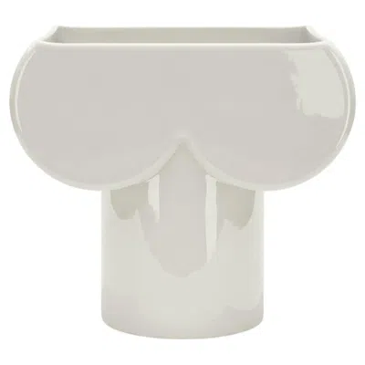 Pre-owned Cassina Kazuhide Takahama Cnosso Chalk White Ceramic Vase For
