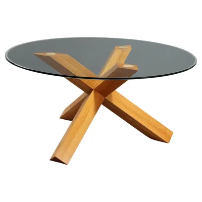 Pre-owned Cassina La Rotonda Table By Mario Bellini For  Anni 80 In Brown