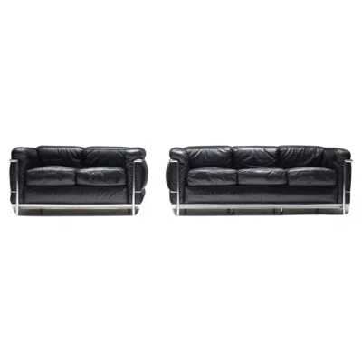 Pre-owned Cassina Lc 2 Set 1978 - Le Corbusier, Pierre Jeanneret & Charlotte Perriand -  In Black