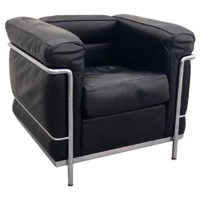 Pre-owned Cassina Lc2 Club Chair By Le Corbusier, Jeanneret, Perriand For  In Black