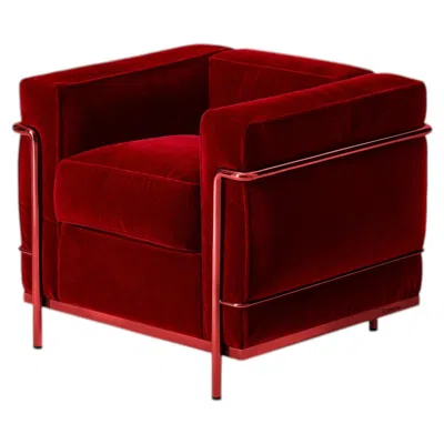 Pre-owned Cassina Lc2 “petit Modèle, Durable, 60” Limited Edition Red Armchair By