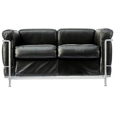 Pre-owned Cassina Lc2 Two-seat Sofas By Le Corbusier Edited By  In Black