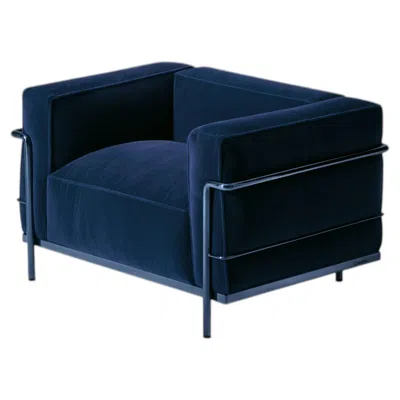 Pre-owned Cassina Lc3 “grand Confort, Durable, 60” Limited Edition Blue Armchair By
