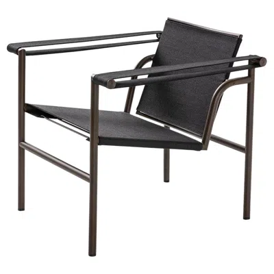 Pre-owned Cassina Le Corbusier, P. Jeanneret, C. Perriand Lc1 Chair Outdoor Collection By  In Black