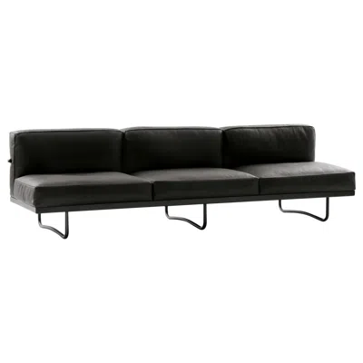 Pre-owned Cassina Le Corbusier, P. Jeanneret, Charlotte Perriand Lc5 Black Leather Sofa By