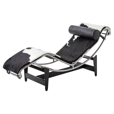 Pre-owned Cassina Le Corbusier, Pierre Jeanneret, Charlotte Perriand Lc4 Chaise Lounge In Black