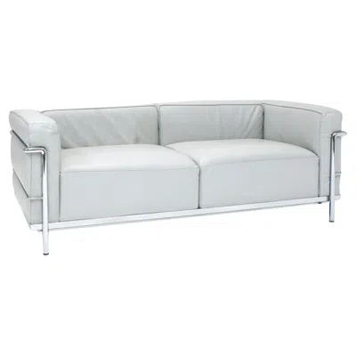 Pre-owned Cassina Leather Lc3 Grand Confort Sofa By Le Corbusier & C. Perriand For  (1/2) In Gray