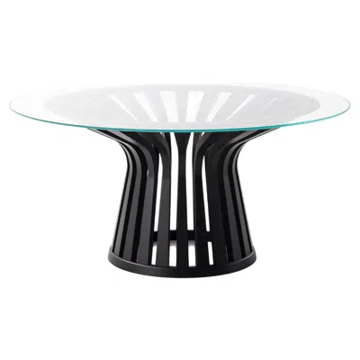 Pre-owned Cassina Lebeau Wood And Glass Table By Patrick Jouin For , Italy In Black