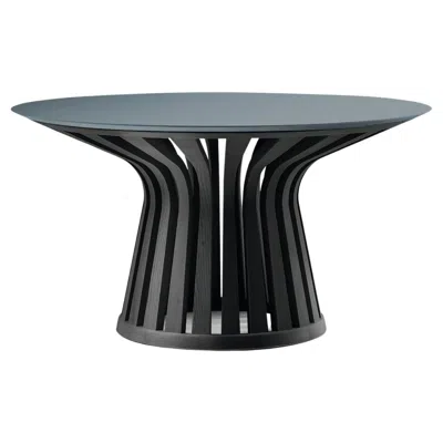 Pre-owned Cassina Lebeau Wood Table By Patrick Jouin, Solid Ashwood, Mid-century Modern In Black