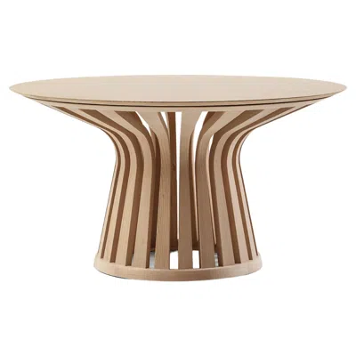 Pre-owned Cassina Lebeau Wood Table By Patrick Jouin, Solid Ashwood, Mid-century Modern In Sand
