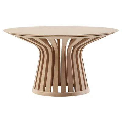 Pre-owned Cassina Lebeau Wood Table By Patrick Jouin, Solid Ashwood, Mid-century Modern In Sand