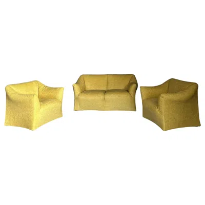 Pre-owned Cassina Living Room Set 'tentazione' Model 685 Designed By Mario Bellini For  In Brown