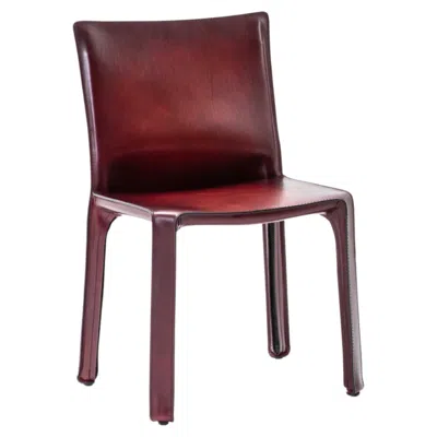 Pre-owned Cassina Mario Bellini Cab 412 Cowhide Chair For , Italy - New In Brown