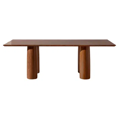 Pre-owned Cassina Mario Bellini "colonnato" Marble Table By , Italy, 1977 In Brown