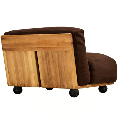 Pre-owned Cassina Mario Bellini For  'pianura' Lounge Chair In Walnut In Brown