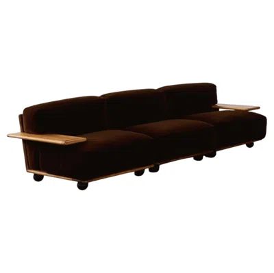 Pre-owned Cassina Mario Bellini "pianura" Three-seater Sofa For , Brown, 1972