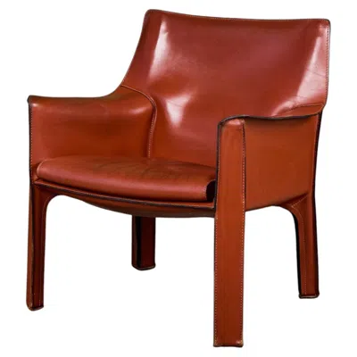 Pre-owned Cassina Mario Bellini Red Cab Lounge Chair By , 1970s Italian Design