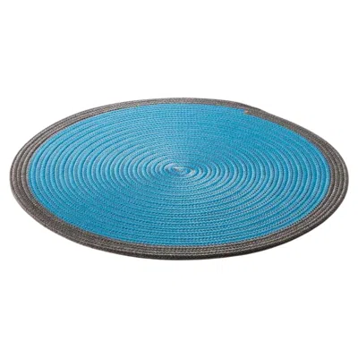 Pre-owned Cassina Mboro Outdoor Basket, Hand Woven Polypropylene, Mid-century Modern In Blue