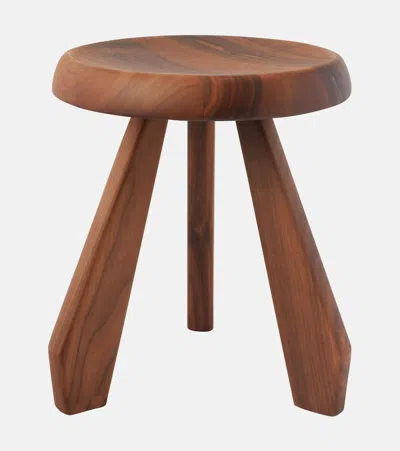 Cassina Méribel Walnut Stool