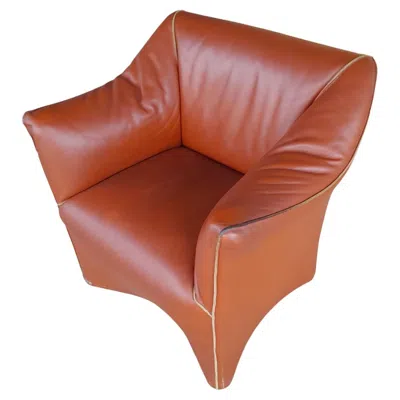 Pre-owned Cassina Model 684 "tentazione" Leather Armchair Design By Mario Bellini In 1973 In Brown