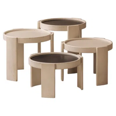 Pre-owned Cassina Model 780 Side Tables By Gianfranco Frattini For , Italy 1960s In Brown