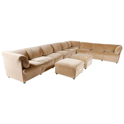 Pre-owned Cassina Modular Sofa And Ottomans For  In Sand