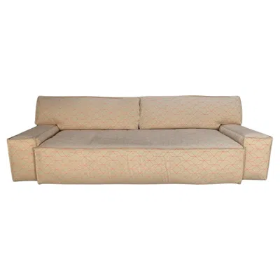 Pre-owned Cassina “myworld” 4-seat Sectional Sofa In Geometric-print Canvas In Sand