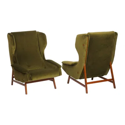 Pre-owned Cassina Original Gianfranco Frattini For  Armchairs. Model 877 Italy C1959 In Brown