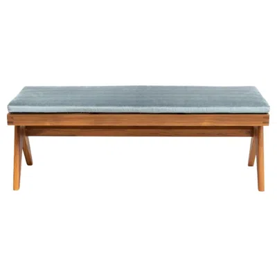 Pre-owned Cassina P. Jeanneret Civil Bench, Wood And Woven Viennese Cane With Cushion By  In Brown