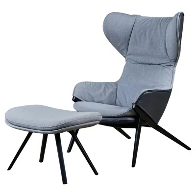 Pre-owned Cassina 'p22' Lounge Chair And Ottoman By Patrick Norguet For  In Gray