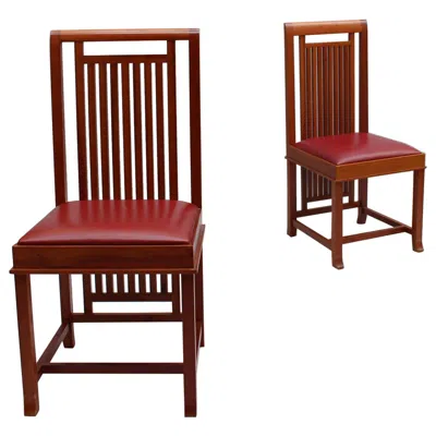Pre-owned Cassina Pair Of Frank Lloyd Wright "coonley 2" Chairs,  Edition In Brown