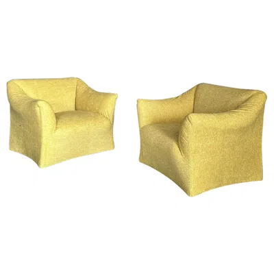 Pre-owned Cassina Pair Of 'tentazione' Model 685 Armchairs Designed By Mario Bellini For  In Sand