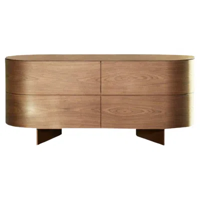 Pre-owned Cassina Patricia Urquiola Rondos 4 Drawers In American Walnut By  In Brown
