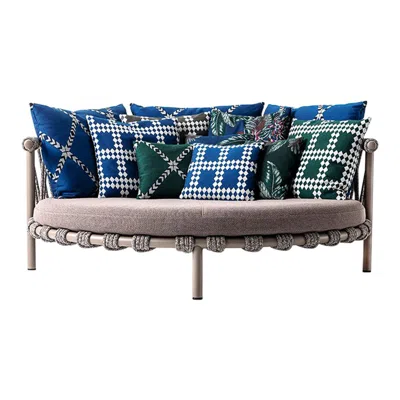 Pre-owned Cassina Patricia Urquiola ''trampoline' Outdoor Sofa, Steel, Rope And Fabric By  In Black