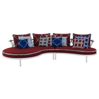 Pre-owned Cassina Patricia Urquiola ''trampoline' Outdoor Sofa, Steel, Rope And Fabric By  In Black