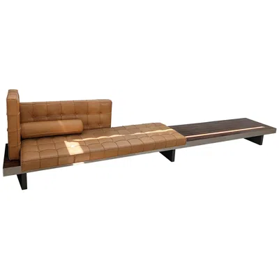 Pre-owned Cassina Philippe Starck Custom Bench For The Sls Hotel In Los Angeles In Brown