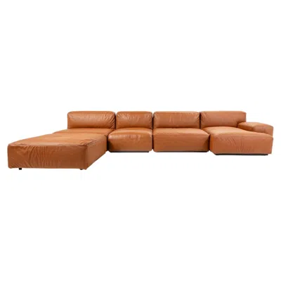 Pre-owned Cassina Piero Lissoni For  Mex Cube 271 Modular Sectional Sofa In Brown