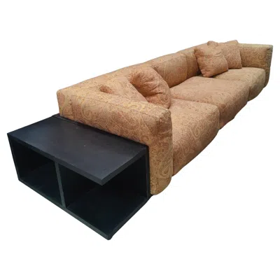 Pre-owned Cassina Piero Lissoni For  Model "mex" Three-seater Sofa In Brown