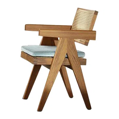Pre-owned Cassina Pierre Jeanneret 051 Capitol Complex Office Chair With Cushion By  In Brown