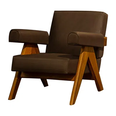 Pre-owned Cassina Pierre Jeanneret 053 Capitol Complex Armchair By  In Brown
