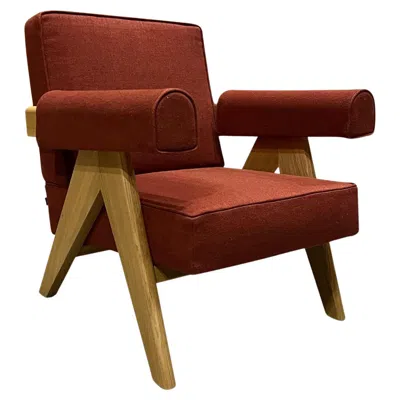 Pre-owned Cassina Pierre Jeanneret 053 Capitol Complex Chair In Oak In Lipari Reggine By  In Brown