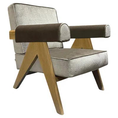 Pre-owned Cassina Pierre Jeanneret 053 Chair In Oak In Osaka Argento In Brown