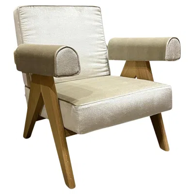 Pre-owned Cassina Pierre Jeanneret 053 Chair In Oak In Osaka Madreperla In Brown