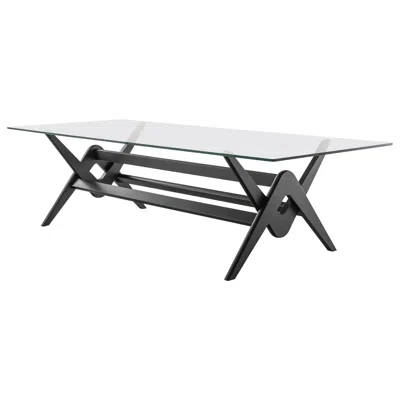 Pre-owned Cassina Pierre Jeanneret 056 Capitol Complex Table Black Stained By